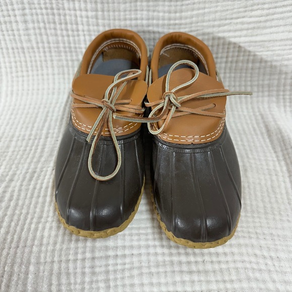 VTG LL Bean Bean Boots Brown Duck Shoes Women's Size 8M Made In USA RUN LARGE - Picture 2 of 10
